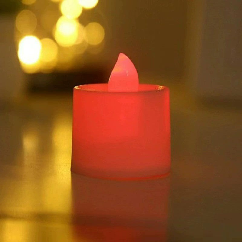 LED Electronic Simulation Candle – Flameless Flickering Tea Light for Wedding, Birthday Party, Holiday Home Decor & Event Ambiance