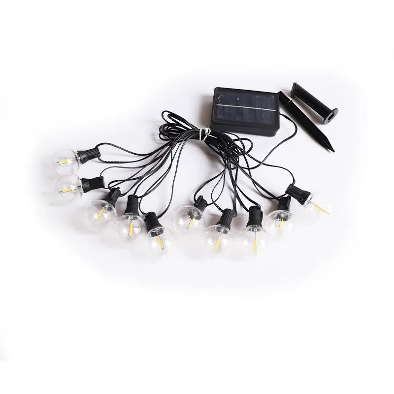 G40 Outdoor Fairy Lights 25 Bulbs, Waterproof LED String Lights for Christmas Halloween Party Camping Decor, EU/US Plug