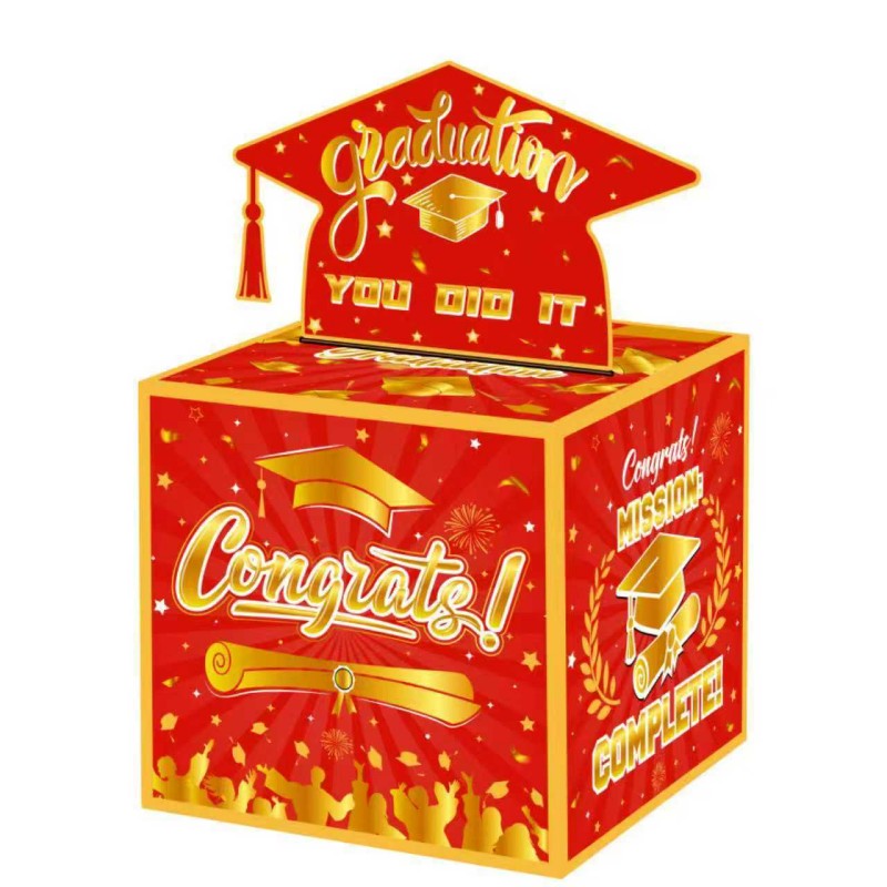 Graduation Money Pull Box | Surprise Gift Box Cash Dispenser | 2026 Party Decoration