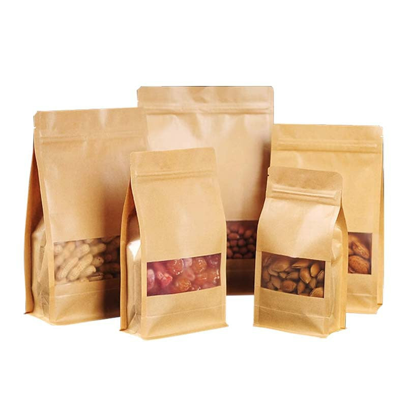 Flat bottom pouch tiered cluster of graduated size pouches