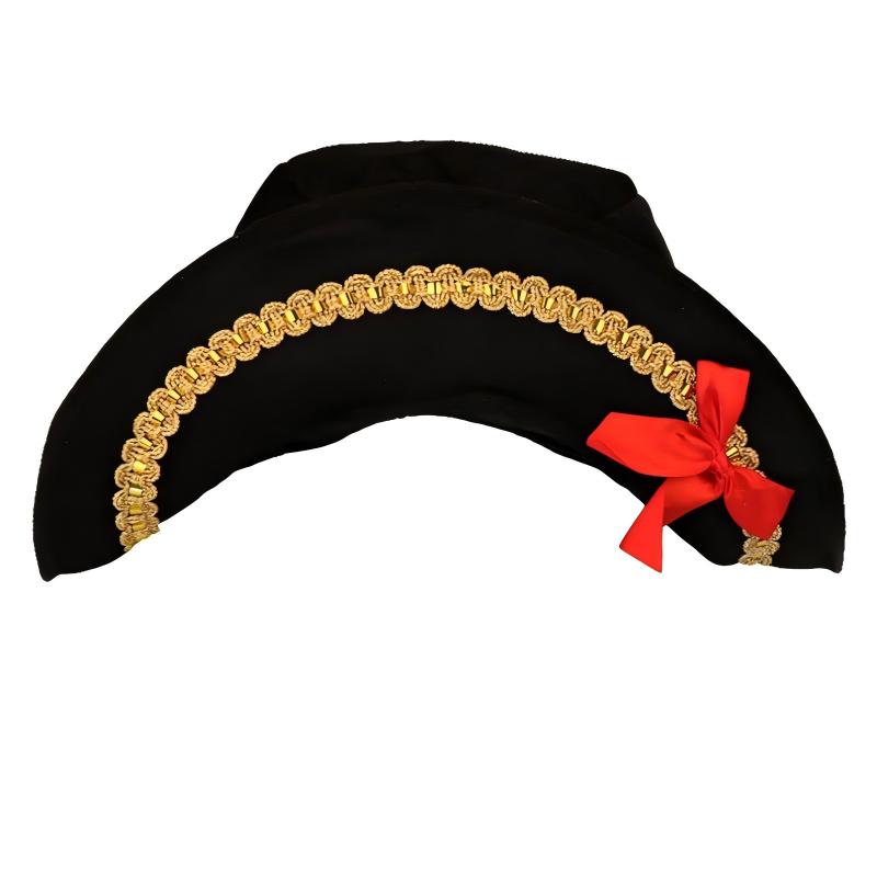 Pirate Captain Hat & Zorro Hat – Halloween Costume Accessory for Adults & Kids (Black Round / Silver/Gold Skull & Pumpkin / Lace Captain / Adult & Kid Sizes)