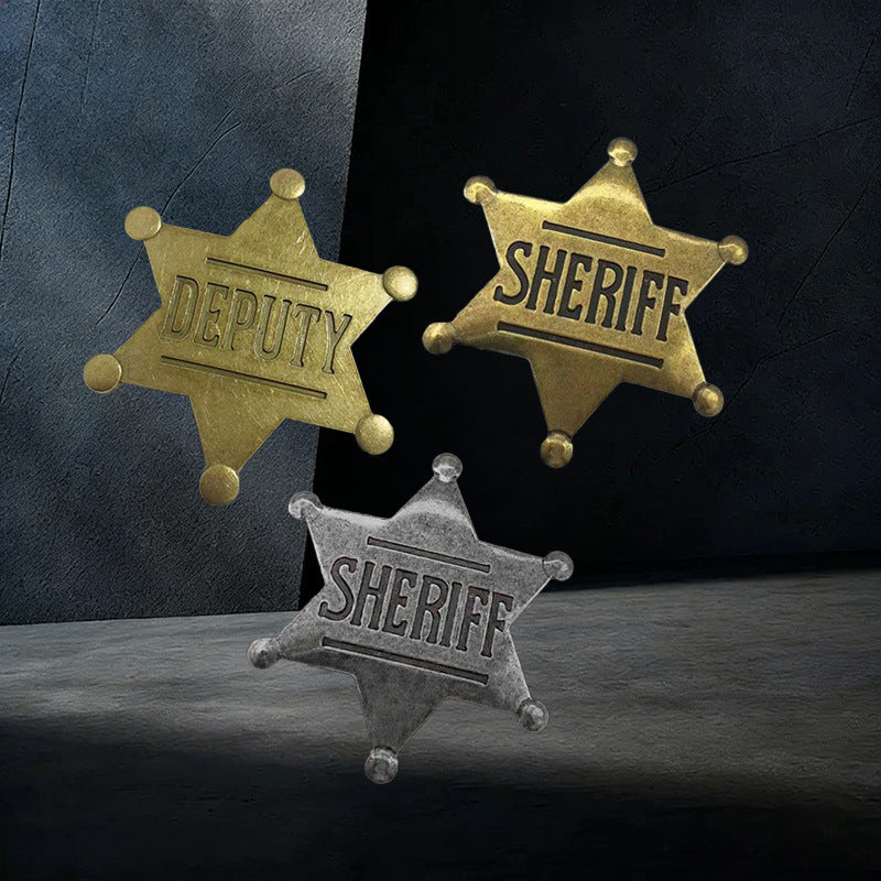 Sheriff star badges 3-piece assortment