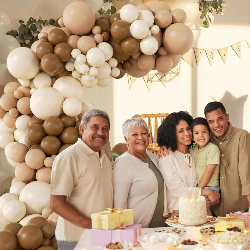 Teddy bear balloon garland kit family celebration arch setup