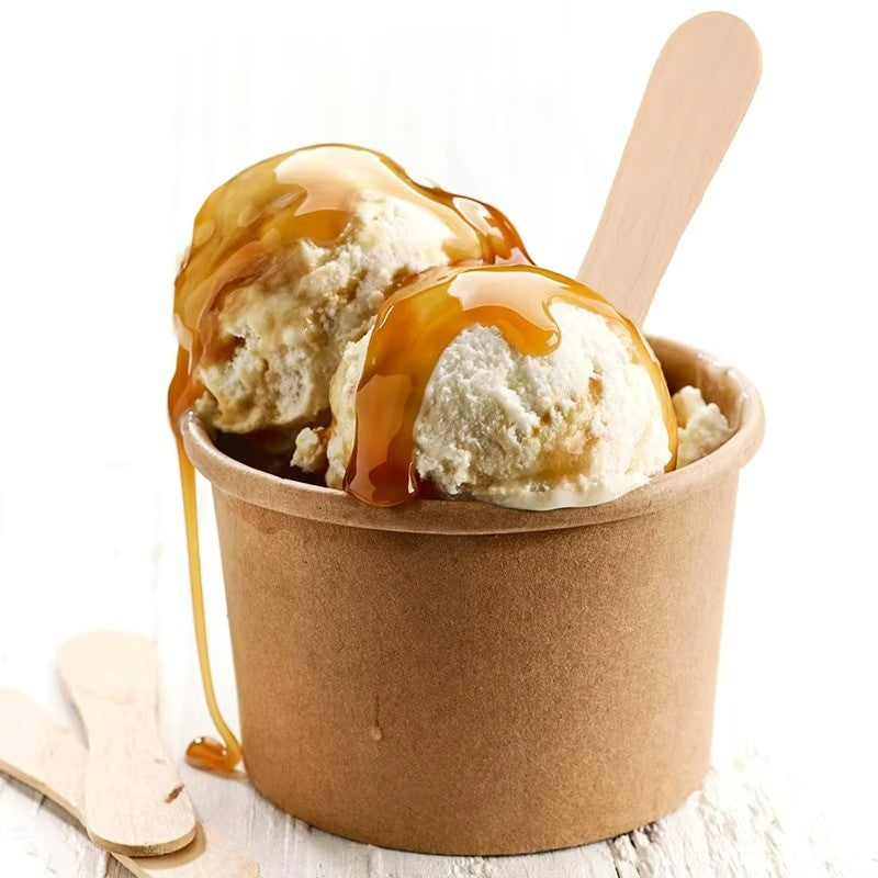 Eco-Friendly Disposable Wooden Ice Cream Sticks - Custom Branding Available