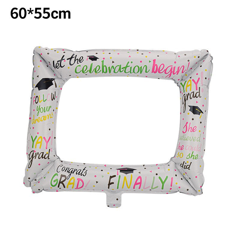 Graduation Foil Balloons – Mortarboard Cartoon Mylar Balloons for Grad Party, Ceremony & Celebration Decor