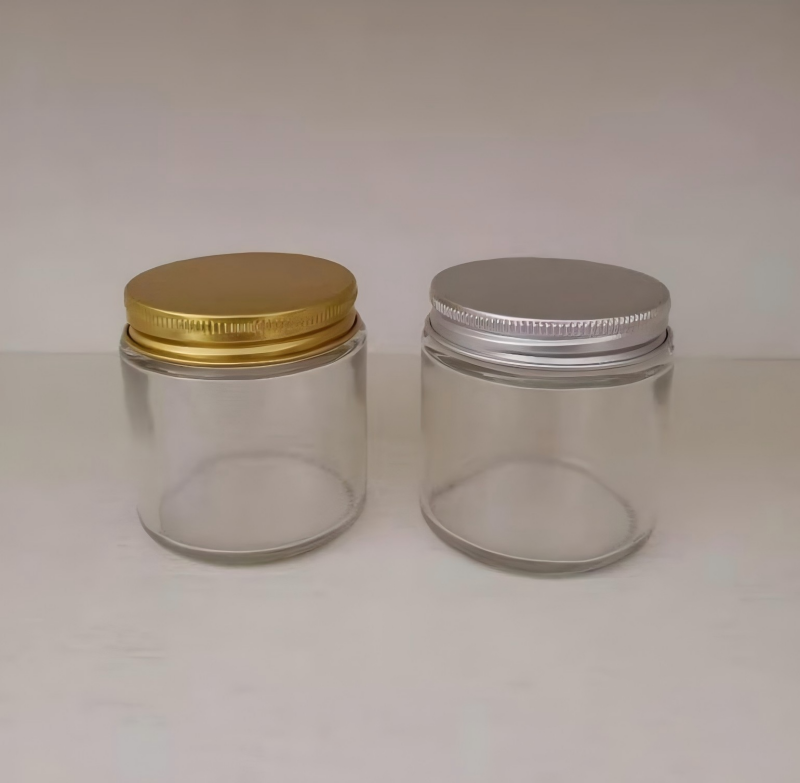 Amber & Clear Glass Candle Jars – Customizable for Scented Candles, Votive Holders & Aromatherapy