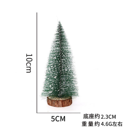 Frosted Snow Mini Christmas Tree – Small Pine Needle Tabletop Decoration, DIY Artificial Tree for Desk, Shelf & Holiday Centerpiece