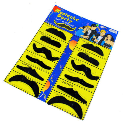 Halloween Fake Mustache & Beard Set – Costume Facial Hair for Adults, Funny Photo Booth Prop, Masquerade Party Supplies