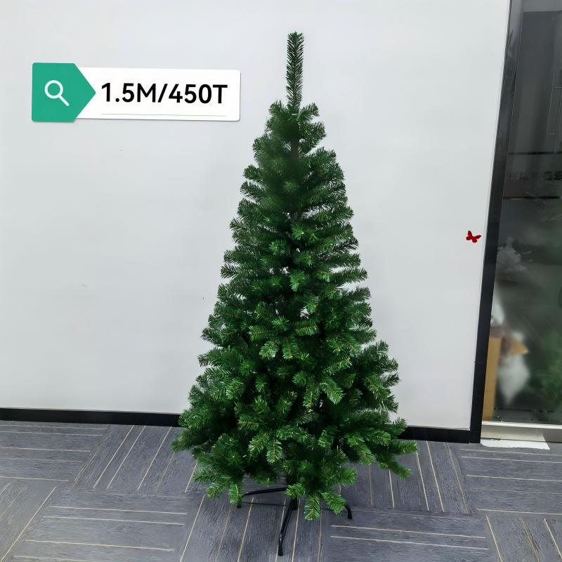 High Density PVC Artificial Christmas Tree – Durable Simulation Xmas Tree for Indoor Decor, Commercial & Residential Use