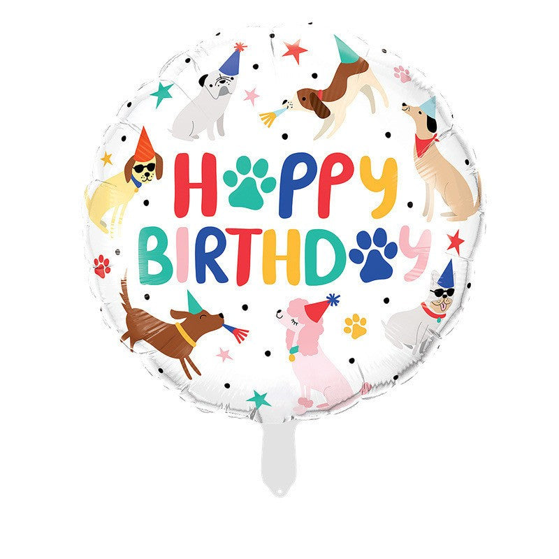 Wholesale Happy Birthday Aluminum Foil Balloons – 18 Inch Round Mylar Party Decoration Balloons for Birthday Celebration