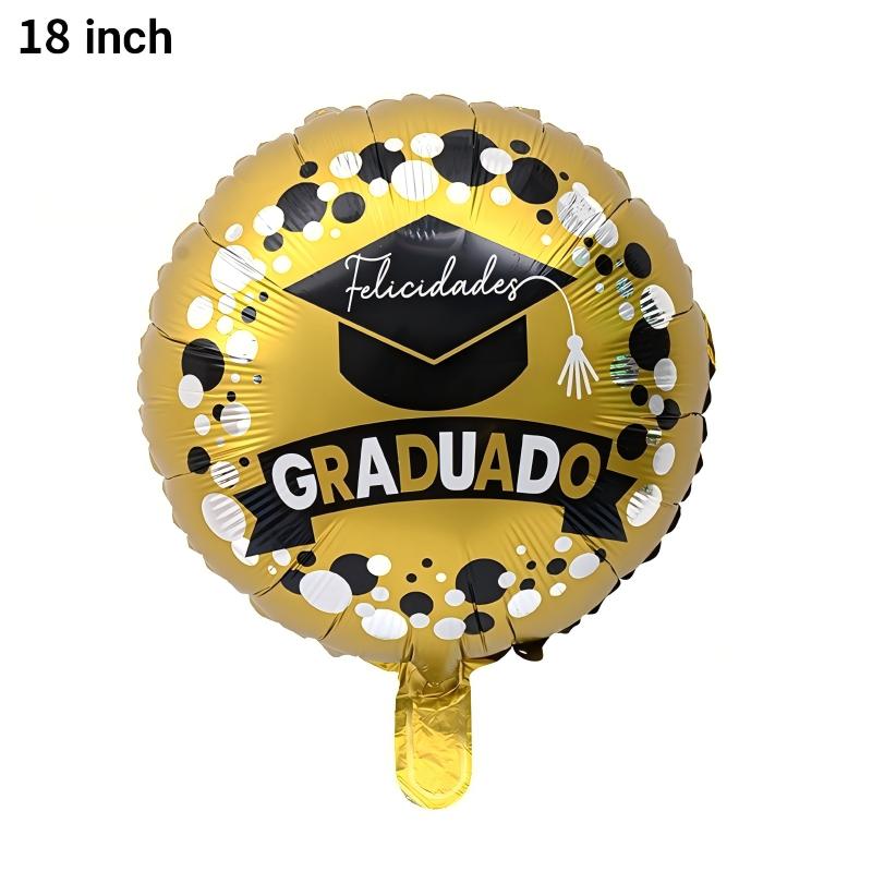 Graduation Foil Balloons – Mortarboard Cartoon Mylar Balloons for Grad Party, Ceremony & Celebration Decor