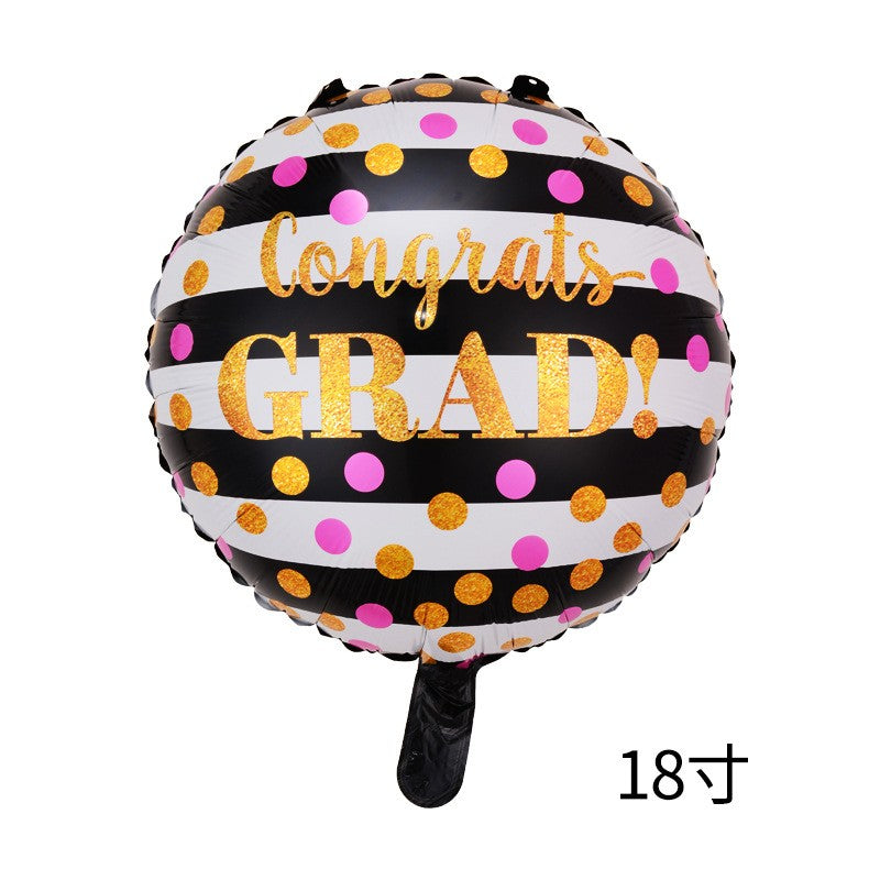 Graduation Foil Balloons – Mortarboard Cartoon Mylar Balloons for Grad Party, Ceremony & Celebration Decor