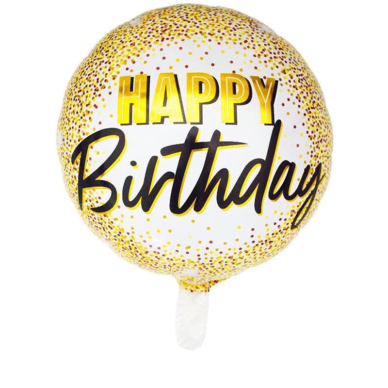 Wholesale Happy Birthday Aluminum Foil Balloons – 18 Inch Round Mylar Party Decoration Balloons for Birthday Celebration