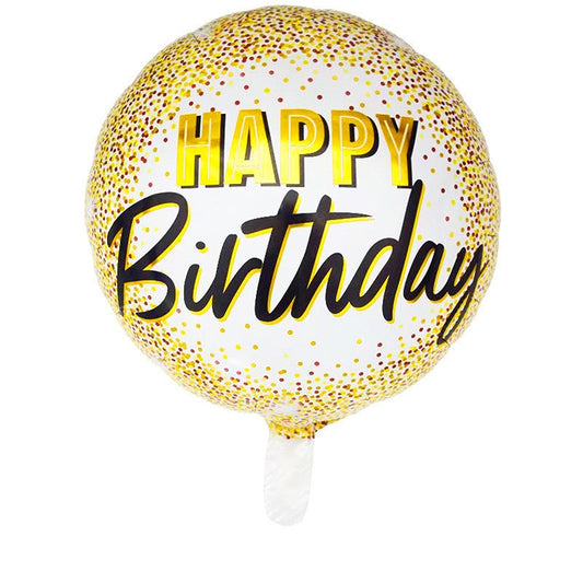 Wholesale Happy Birthday Aluminum Foil Balloons – 18 Inch Round Mylar Party Decoration Balloons for Birthday Celebration