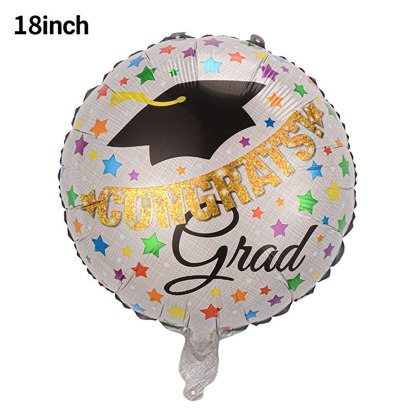 Graduation Foil Balloons – Mortarboard Cartoon Mylar Balloons for Grad Party, Ceremony & Celebration Decor
