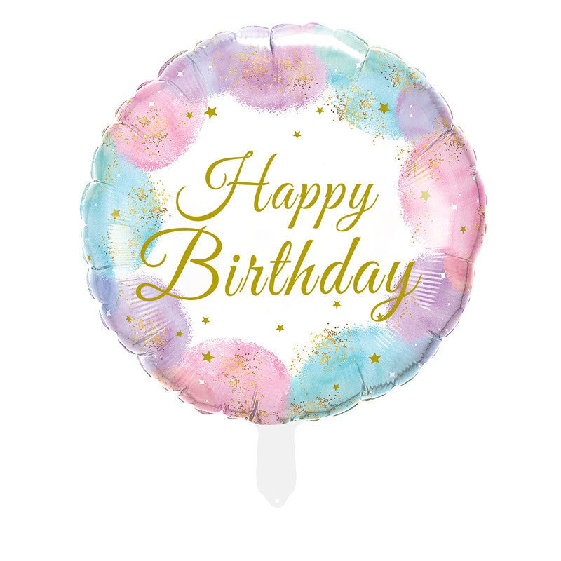 Wholesale Happy Birthday Aluminum Foil Balloons – 18 Inch Round Mylar Party Decoration Balloons for Birthday Celebration