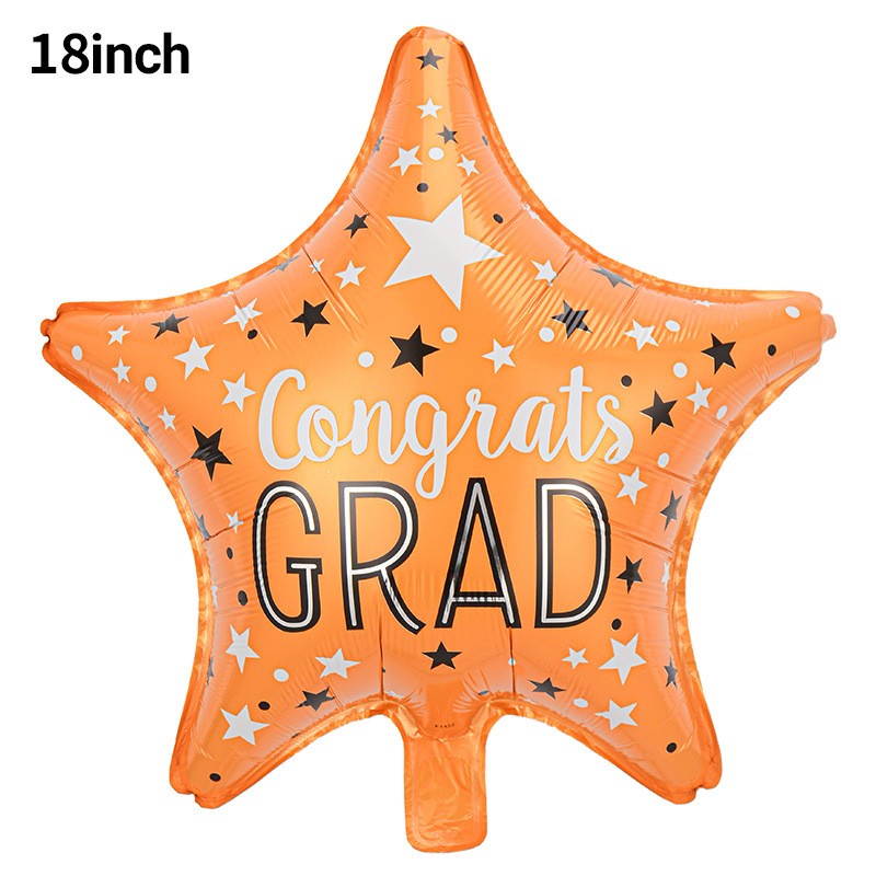 Graduation Foil Balloons – Mortarboard Cartoon Mylar Balloons for Grad Party, Ceremony & Celebration Decor