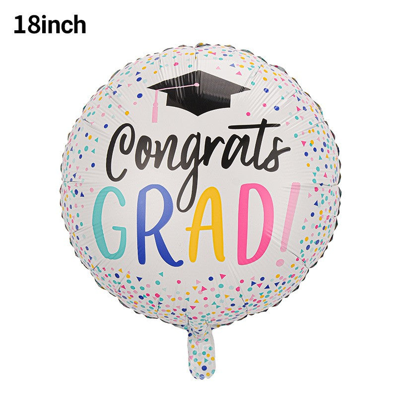 Graduation Foil Balloons – Mortarboard Cartoon Mylar Balloons for Grad Party, Ceremony & Celebration Decor