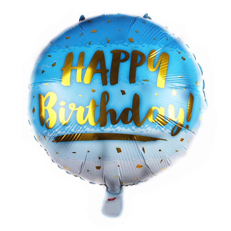 Wholesale Happy Birthday Aluminum Foil Balloons – 18 Inch Round Mylar Party Decoration Balloons for Birthday Celebration