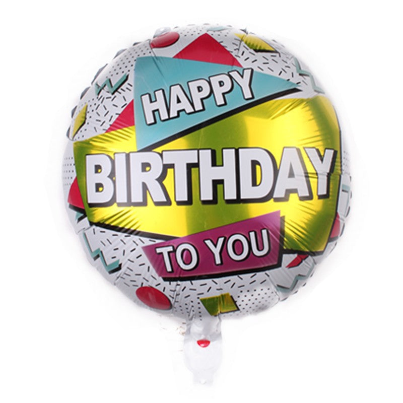 Wholesale Happy Birthday Aluminum Foil Balloons – 18 Inch Round Mylar Party Decoration Balloons for Birthday Celebration