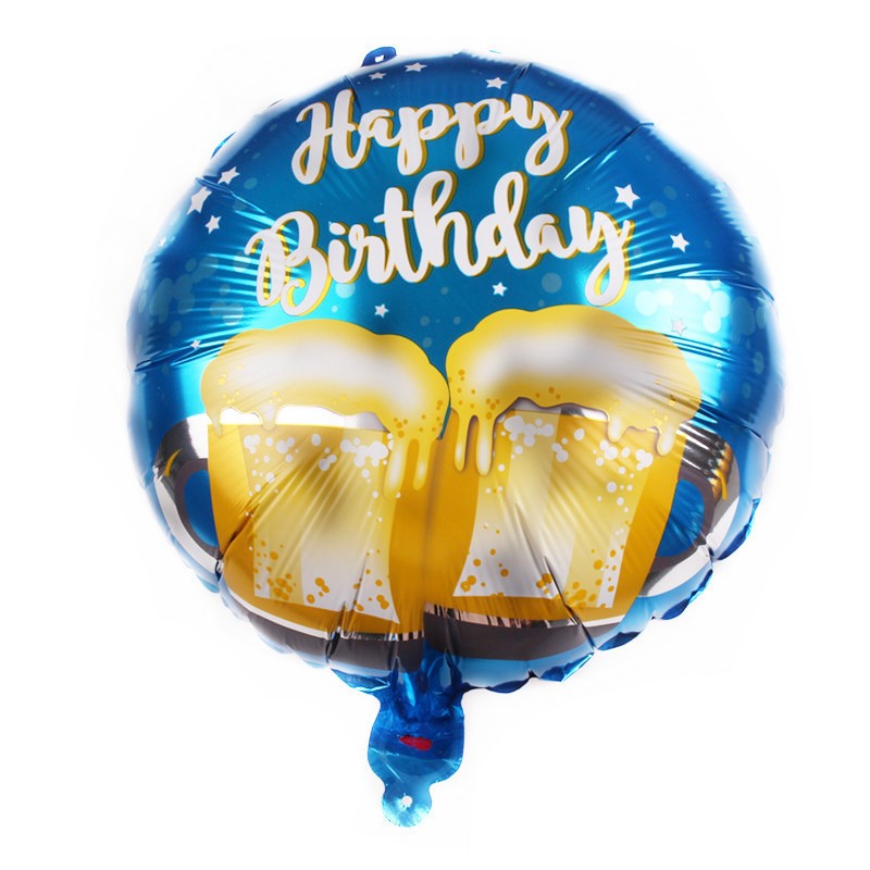 Wholesale Happy Birthday Aluminum Foil Balloons – 18 Inch Round Mylar Party Decoration Balloons for Birthday Celebration
