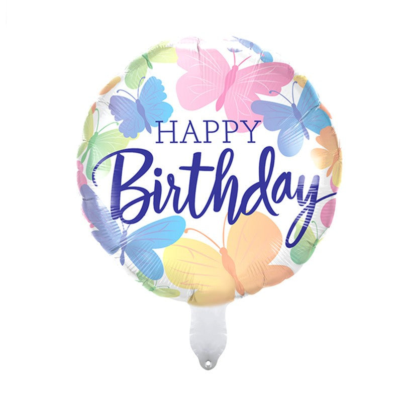 Wholesale Happy Birthday Aluminum Foil Balloons – 18 Inch Round Mylar Party Decoration Balloons for Birthday Celebration