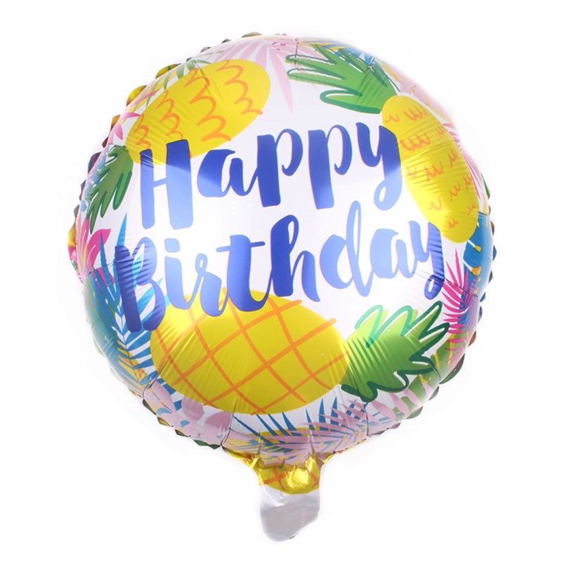Wholesale Happy Birthday Aluminum Foil Balloons – 18 Inch Round Mylar Party Decoration Balloons for Birthday Celebration