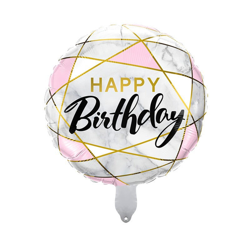 Wholesale Happy Birthday Aluminum Foil Balloons – 18 Inch Round Mylar Party Decoration Balloons for Birthday Celebration