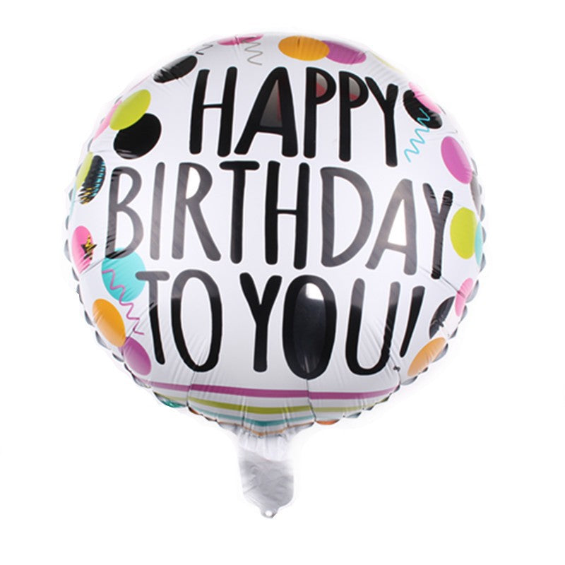 Wholesale Happy Birthday Aluminum Foil Balloons – 18 Inch Round Mylar Party Decoration Balloons for Birthday Celebration