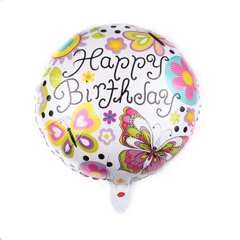 Wholesale Happy Birthday Aluminum Foil Balloons – 18 Inch Round Mylar Party Decoration Balloons for Birthday Celebration