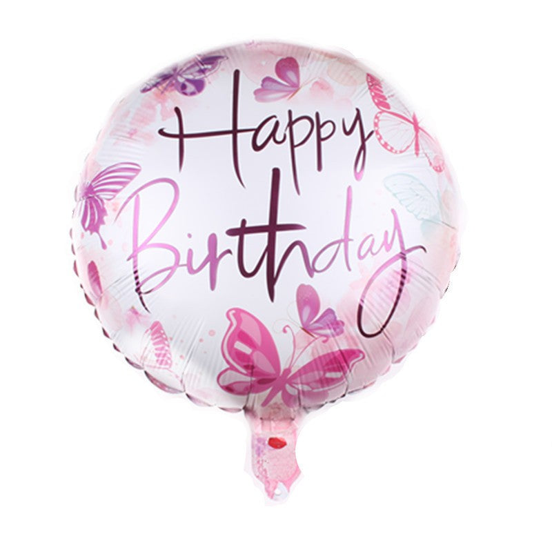 Wholesale Happy Birthday Aluminum Foil Balloons – 18 Inch Round Mylar Party Decoration Balloons for Birthday Celebration