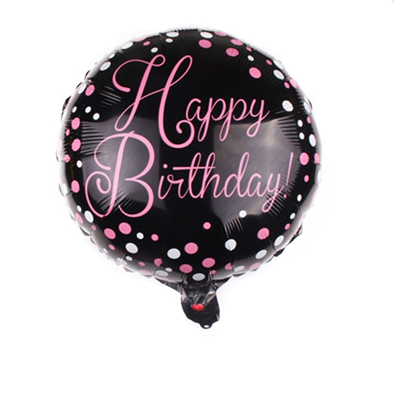 Wholesale Happy Birthday Aluminum Foil Balloons – 18 Inch Round Mylar Party Decoration Balloons for Birthday Celebration