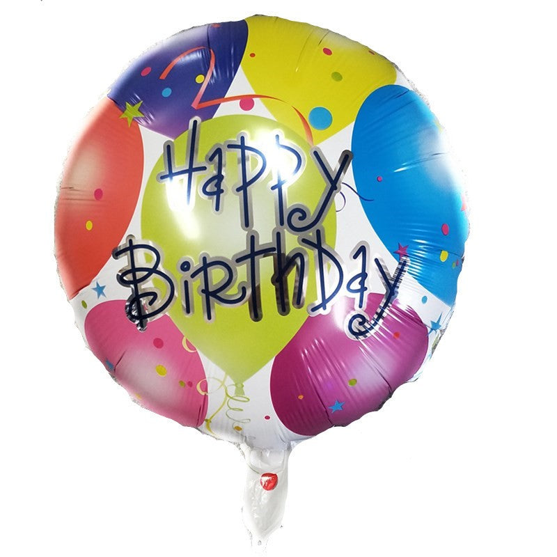 Wholesale Happy Birthday Aluminum Foil Balloons – 18 Inch Round Mylar Party Decoration Balloons for Birthday Celebration