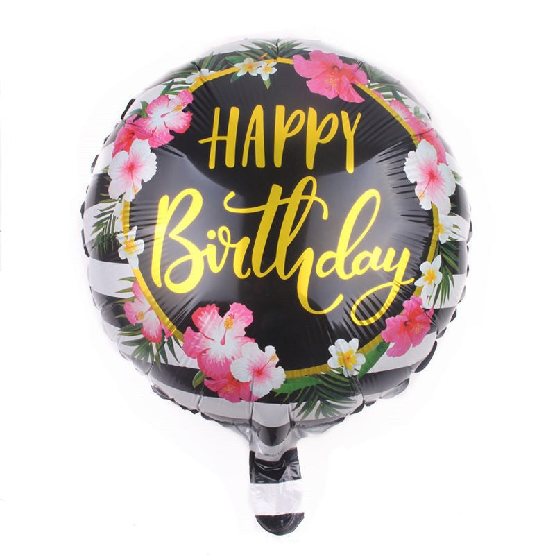 Wholesale Happy Birthday Aluminum Foil Balloons – 18 Inch Round Mylar Party Decoration Balloons for Birthday Celebration