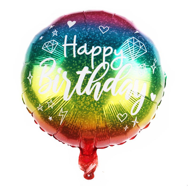 Wholesale Happy Birthday Aluminum Foil Balloons – 18 Inch Round Mylar Party Decoration Balloons for Birthday Celebration