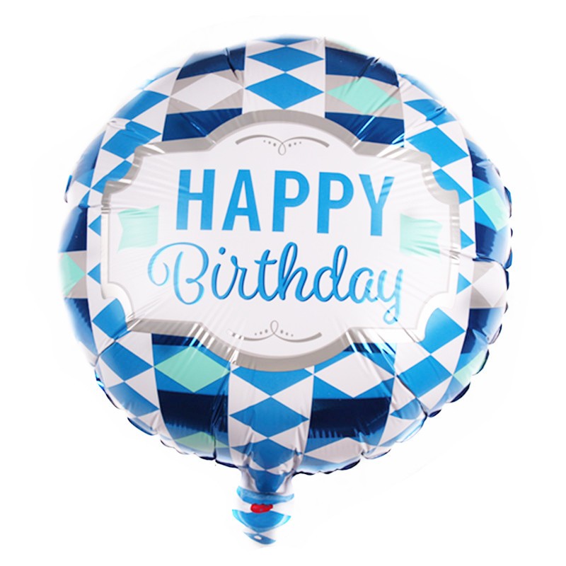 Wholesale Happy Birthday Aluminum Foil Balloons – 18 Inch Round Mylar Party Decoration Balloons for Birthday Celebration