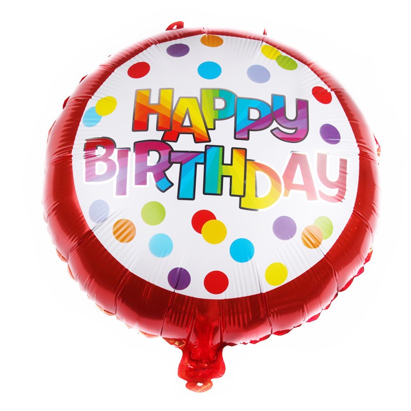 Wholesale Happy Birthday Aluminum Foil Balloons – 18 Inch Round Mylar Party Decoration Balloons for Birthday Celebration