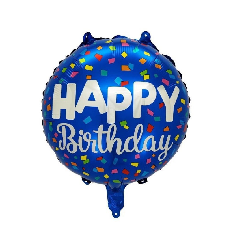 Wholesale Happy Birthday Aluminum Foil Balloons – 18 Inch Round Mylar Party Decoration Balloons for Birthday Celebration
