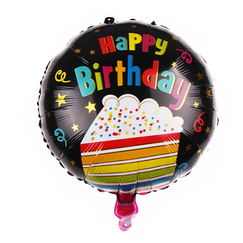 Wholesale Happy Birthday Aluminum Foil Balloons – 18 Inch Round Mylar Party Decoration Balloons for Birthday Celebration