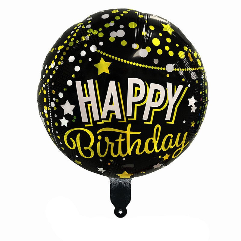 Wholesale Happy Birthday Aluminum Foil Balloons – 18 Inch Round Mylar Party Decoration Balloons for Birthday Celebration