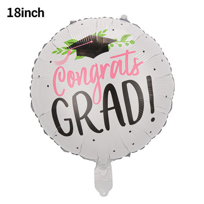 Graduation Foil Balloons – Mortarboard Cartoon Mylar Balloons for Grad Party, Ceremony & Celebration Decor