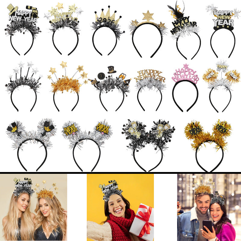 Assorted New Year party headbands, 22 styles