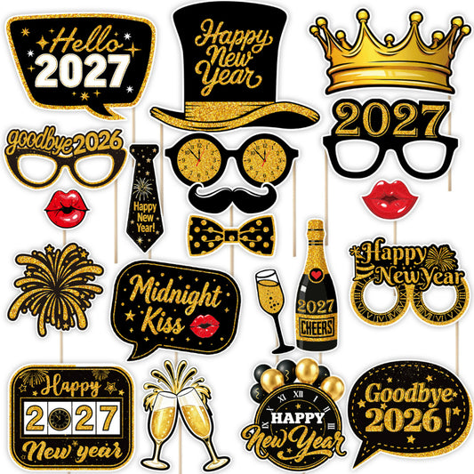 New Year party kit twenty piece assorted cardboard props