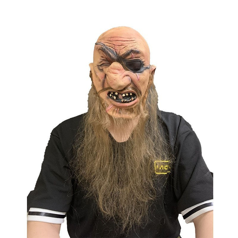 Halloween Monster Mask Set – Creepy Witch, Pirate & Ghoul Face Prop for Spooky Party, Haunted House Decoration
