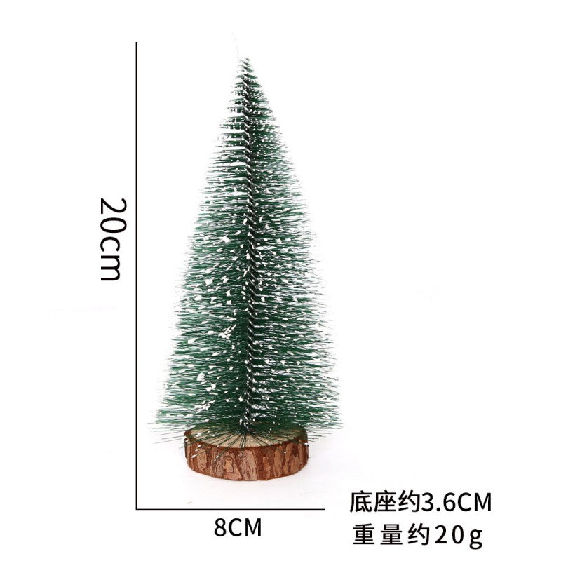 Frosted Snow Mini Christmas Tree – Small Pine Needle Tabletop Decoration, DIY Artificial Tree for Desk, Shelf & Holiday Centerpiece