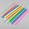 21cm Disposable Colorful Straight Plastic Drinking Straw Boba Milk Tea Straw