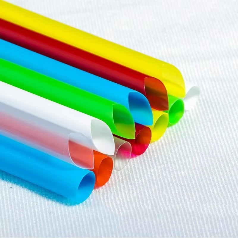 21cm Disposable Colorful Straight Plastic Drinking Straw Boba Milk Tea Straw