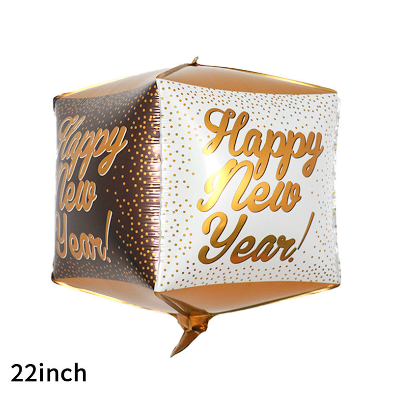 Happy New Year Balloons, Wine Bottle & Meteor Foil Set for Party Decor