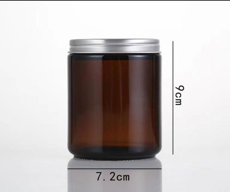 Amber & Clear Glass Candle Jars – Customizable for Scented Candles, Votive Holders & Aromatherapy