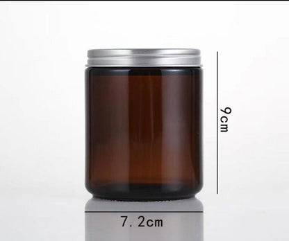 Amber & Clear Glass Candle Jars – Customizable for Scented Candles, Votive Holders & Aromatherapy